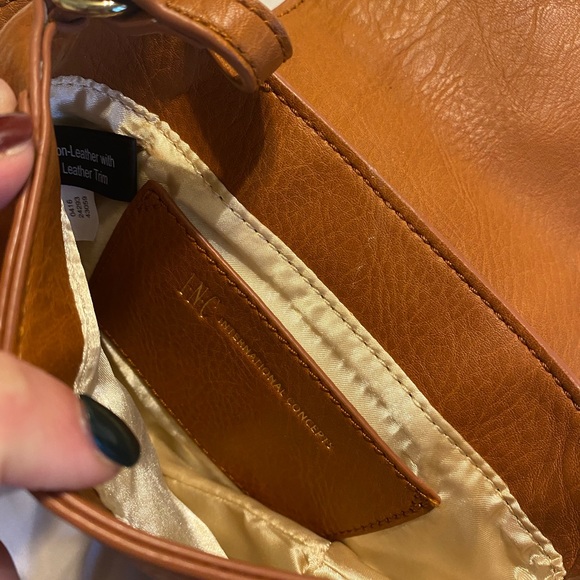 INC International Concepts Women’s Brown Leather Bag - Picture 3 of 12